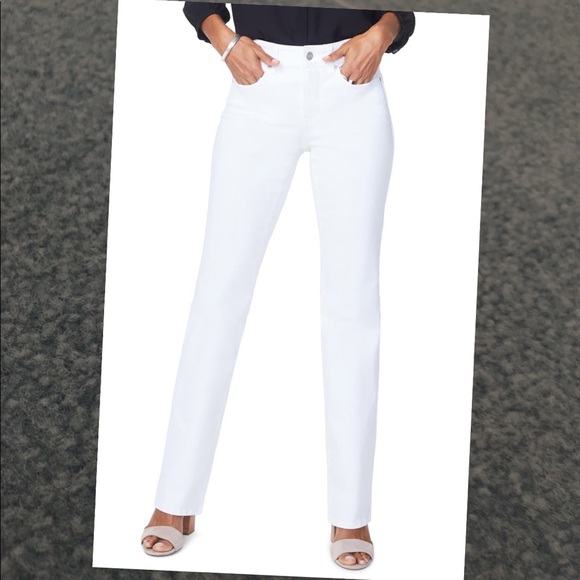 white bootcut pants